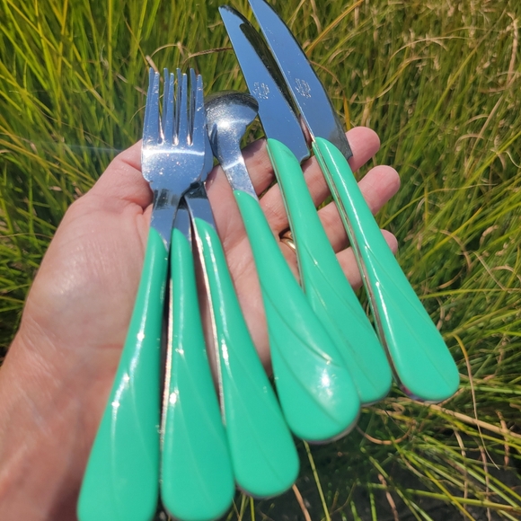 Fiesta Sea Mist Flatware ~ Swirl ~ 6 Pieces ~ Post-86 ~ Collectible - Picture 6 of 16